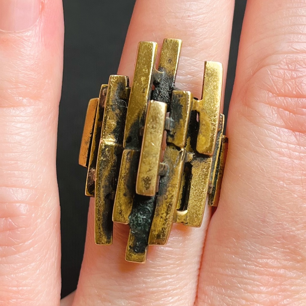 ManiaMania Brass “Manifesto” Ring Size 7